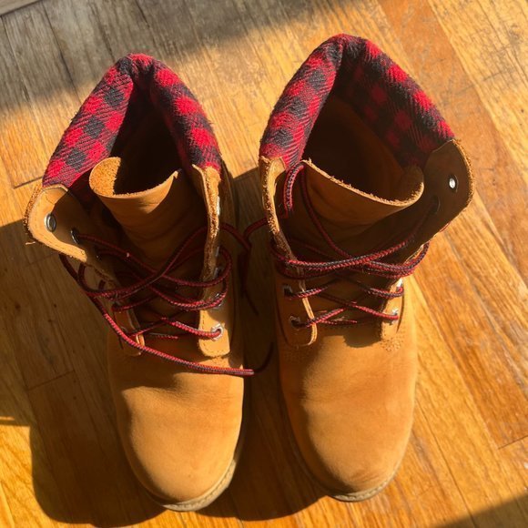 Timberland Women’s Plaid Boots Size‎ 7 - Picture 2 of 7